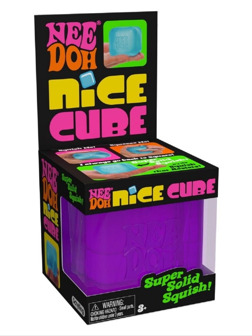 Authentic Nee Doh Nice Cube Super Solid Squish - Purple Only Needoh